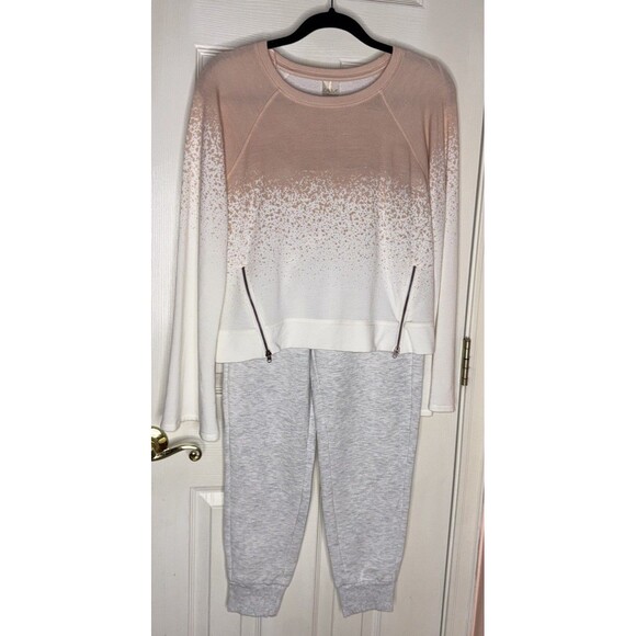 Women’s XS CALIA by Carrie Underwood Effortless Drip Dye Zipper Bell Sleeve SET - Picture 1 of 13